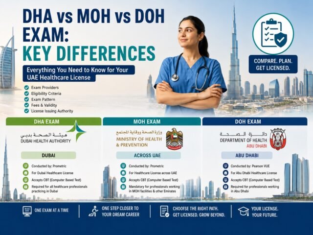 DHA vs MOH vs DOH Exam: Key Differences for UAE Healthcare License